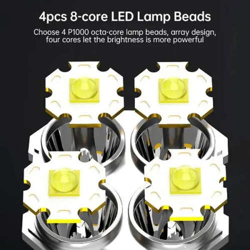 Torch 4 X LED Multi-Functional Torch Work Lights L-S09 [ USB Rechargeable ]