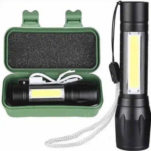 Mini TORCH USB LED Rechargeable in box with 3 modes [ BOX + USB CABLE included]