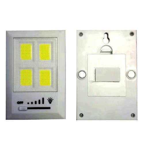 Portable 4 COB LED Wall Light Switch Magnetic with Step less Dimming [Battery operated]