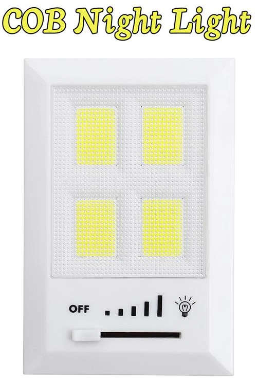 Portable 4 COB LED Wall Light Switch Magnetic with Step less Dimming [Battery operated]