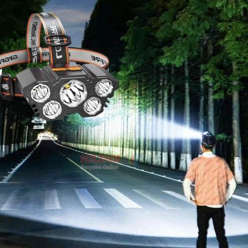 USB Rechargeable Headlight, 5 Led Super Bright High Lumens Led Headlamp, Waterproof Headlamp