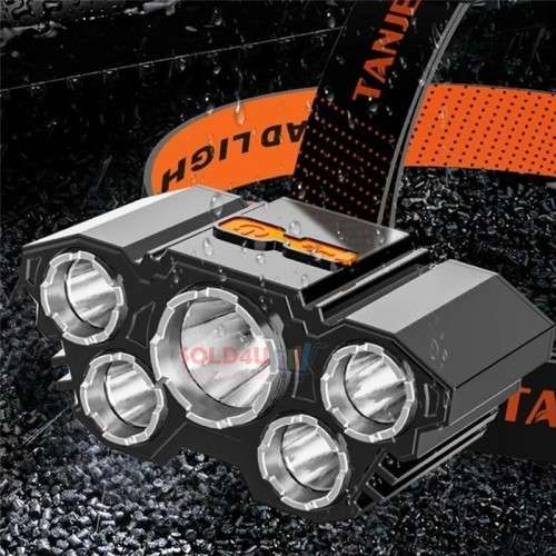 USB Rechargeable Headlight, 5 Led Super Bright High Lumens Led Headlamp, Waterproof Headlamp