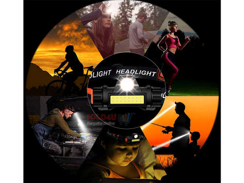 USB Rechargeable COB 4 in 1 headlamp, headlamp with a magnet Headlight