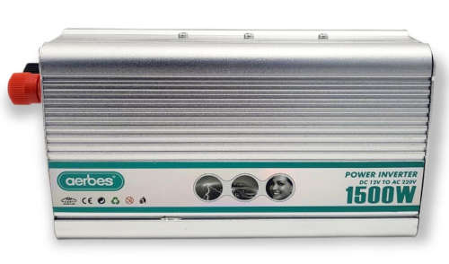 Aerbes AB-Q014 1500watt 12v DC to AC Inverter USE WITH Gel / Deep Cycle Battery / Lithium Battery