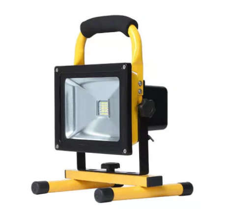 360 Degrees Rotating Solar Rechargeable Portable LED Flood Light + Solar Panel with Li-Ion Battery