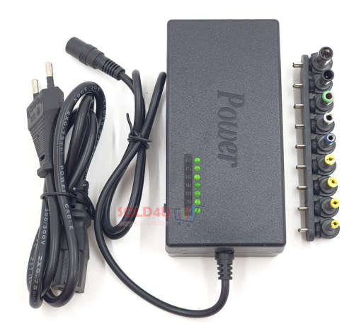 96W Universal Laptop Charger 12-24V with 8 set of Terminals - Notebook Power Adapter