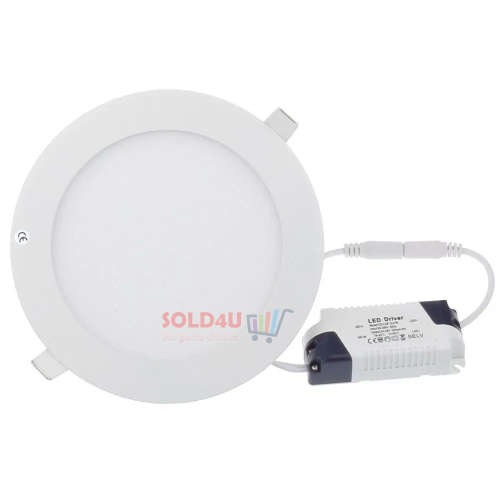 4 Pack - 6W LED Round Panel Recessed Ceiling Lamp Down Light - with 220V LED Driver