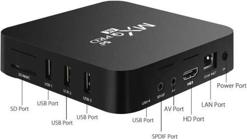 MXQ Pro 4K Ultra HD 3840 X 2160 64Bit Wifi Android Quad Core Smart TV Box Media Player