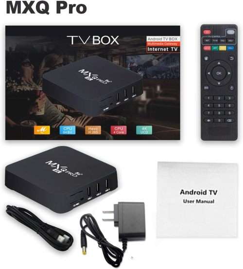 MXQ Pro 4K Ultra HD 3840 X 2160 64Bit Wifi Android Quad Core Smart TV Box Media Player