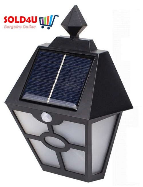 Retro Style Wall Mount Solar Light - Li-ion Battery & Solar Panel inbuilt