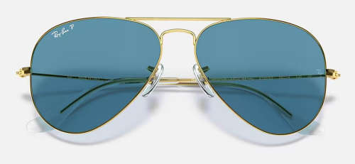 Ray-Ban Aviator Metal Gold RB3025 Blue Gradient Sunglasses RayBan