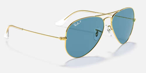 Ray-Ban Aviator Metal Gold RB3025 Blue Gradient Sunglasses RayBan