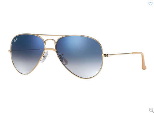 Ray-Ban Aviator Metal Gold RB3025 Blue Gradient Sunglasses RayBan