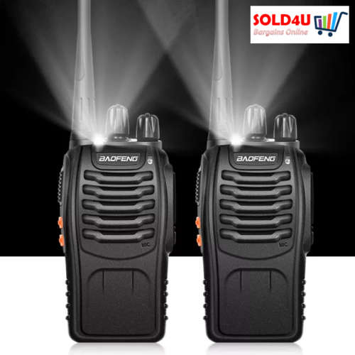 2 X Two Way Radio Hand Radio Set with 16 Channels Walkie Talkie VOX Long Range 1KM TO 5KM