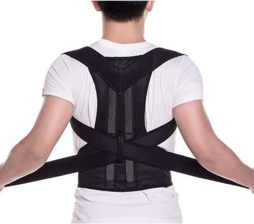 Back support brace for posture shop