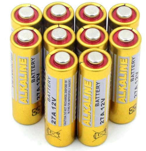 27A 12V Alkaline Battery [Equivalent MN27 L828 A27 V27GA CA22 EL812 G27A] [ Quantity - 10 Pieces ]