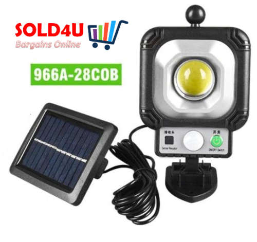 28 COB Super Bright Sensor Street Lamp With Solar Panel & Cable - Solar Charging - No Electric Bills