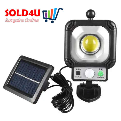 28 COB Super Bright Sensor Street Lamp With Solar Panel & Cable - Solar Charging - No Electric Bills