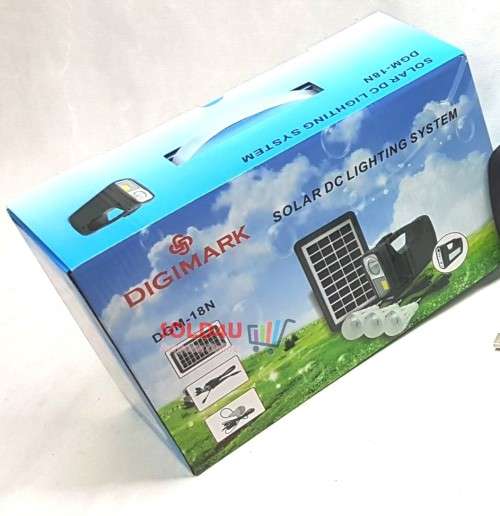 Solar Charging DC Lighting System 3 x Bulbs, Solar Panel & USB portable power station AC Charging