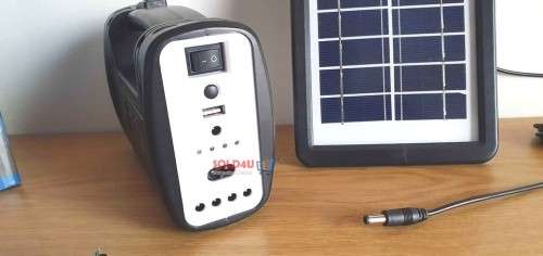 Solar Charging DC Lighting System 3 x Bulbs, Solar Panel & USB portable power station AC Charging