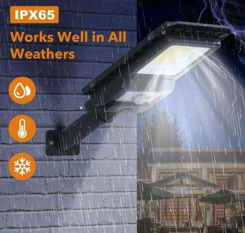 240W Solar Sensor Street Light with Remote Control & Pole Motion Sensor [220 LEDs] **SUPER BRIGHT**
