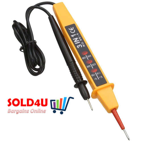 AC and DC Voltage Tester - 3-In-1 Voltage Detector Tester 110-380V 110-150V / 220-300V / 380-500V