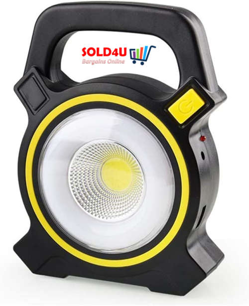 Long Range COB Work Light Lantern - Solar Work Light with Built-In Solar Panel