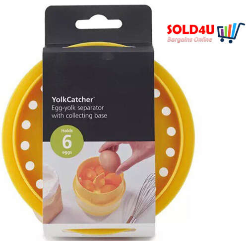 Egg Yolk Catcher Yolk Seperator with collecting base - Holds 6 Eggs