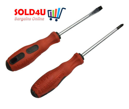 2 Piece Star and Flat Magnetic Tip Screw driver Set