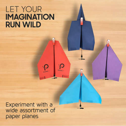 POWERUP 2.0 Paper Airplane Conversion Kit | Electric Motor for DIY Paper Planes | Fly Longer and Far