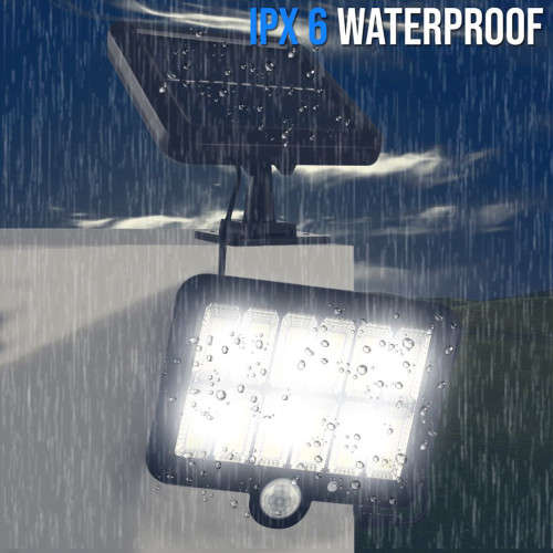 12 COB LED Bright White Solar Light With Solar Panel & Motion Sensor