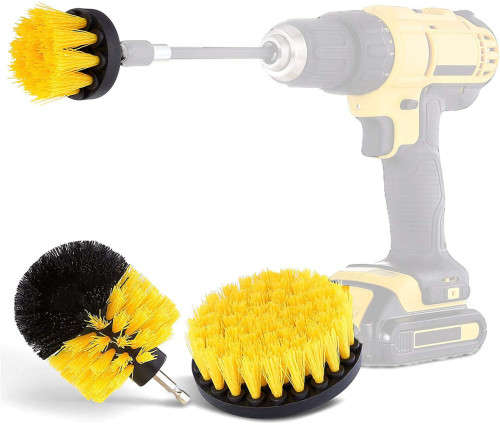 3 Set Brush - Power Scrubber Cleaning Kit For Car Bathroom Wood Foors