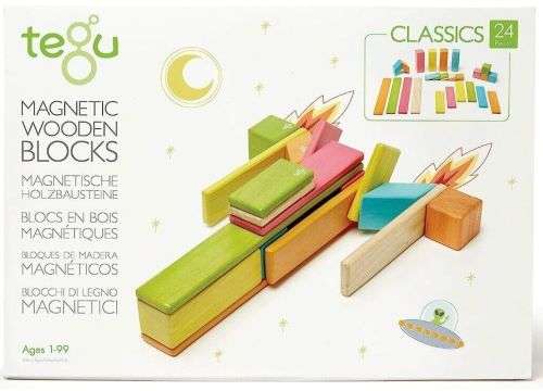 24-Piece Set Magnetic Wooden Blocks Tegu Classics