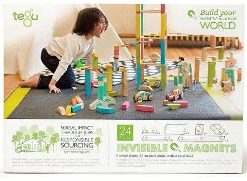 24-Piece Set Magnetic Wooden Blocks Tegu Classics