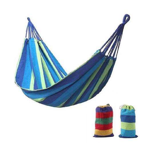 Portable Hammock Outdoor Hammock Travel Camping Swing Canvas Stripe