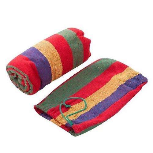 Portable Hammock Outdoor Hammock Travel Camping Swing Canvas Stripe