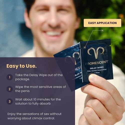 Promescent delay wipes [ 15 pack ] Made in the USA