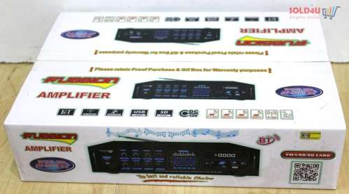 FUSSION AMPLIFIER 240V AC + 12V DC - Bluetooth USB SD Card FM Player KARAOKE AV-9019BT