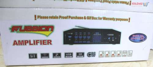 FUSSION AMPLIFIER 240V AC + 12V DC - Bluetooth USB SD Card FM Player KARAOKE AV-9019BT