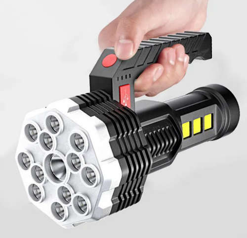 Super Bright 4 Modes With Handle USB Rechargeable Torch Emergency Led Flashlight 13 LED + COB