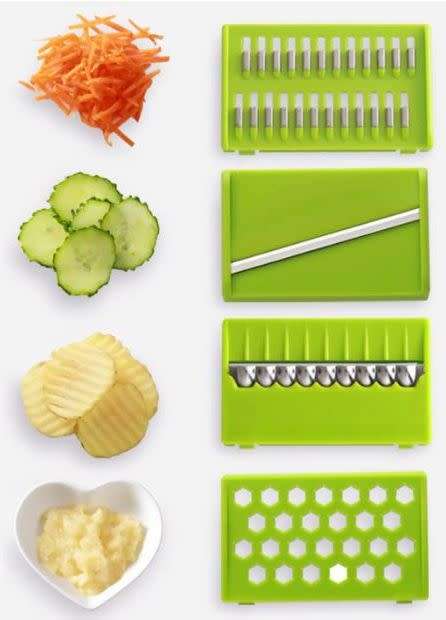 Veggie Chopper Multifunctional Stainless Steel with 4 attachment Blades