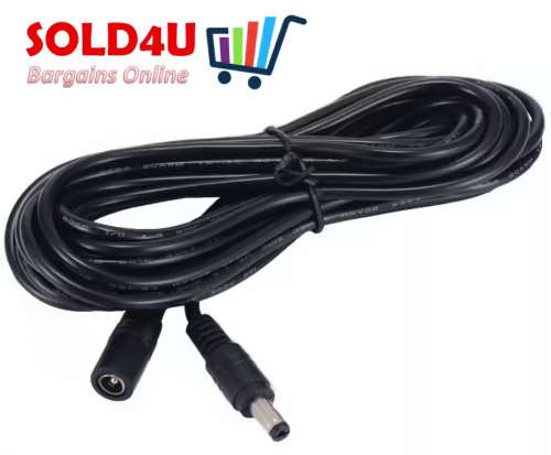 DC 5 Meter Extension Power Cable Male to Female 5.5mm / 2.1mm for CCTV, Router etc