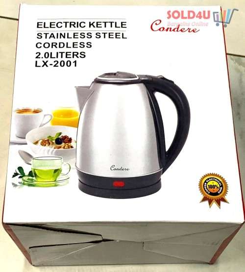 Condere 2 Litre Cordless Electric Kettle - Stainless Steel