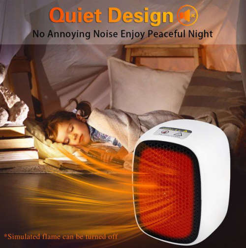 500W Mini Electric Portable Desktop Fan Ceramic Heater
