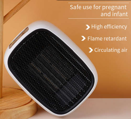 500W Mini Electric Portable Desktop Fan Ceramic Heater