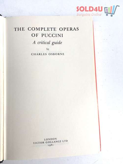 The Complete Operas Of Puccini BOOK by Charles Osborne
