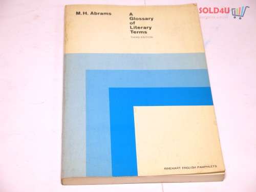 A Glossary of Literary Terms 3rd Edition by M.H. Abrams