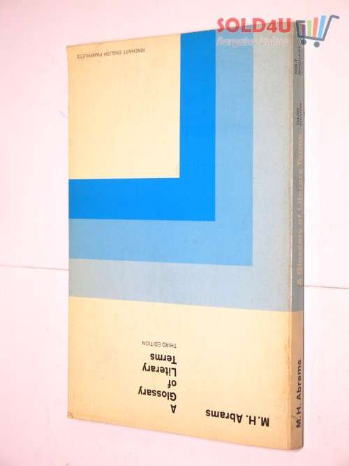 A Glossary of Literary Terms 3rd Edition by M.H. Abrams