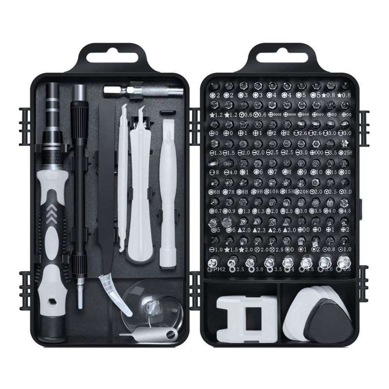 115 Pcs Multipurpose Magnetic Precision Screw driver Bits & Mini Tool Kit