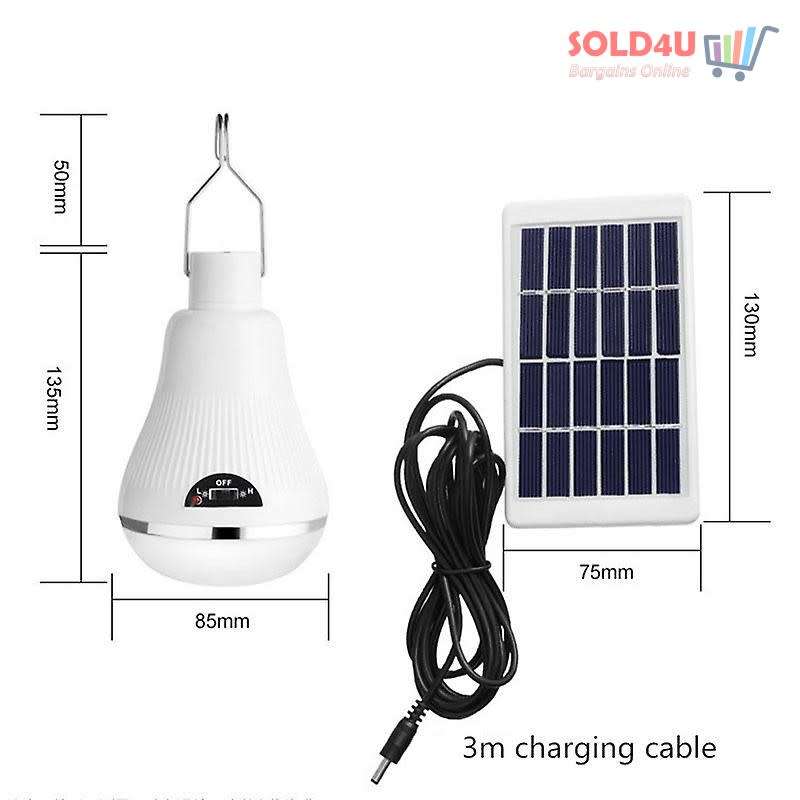 20 LED SOLAR Light Bulb with SOLAR Panel - Very handy for outdoors & Indoors